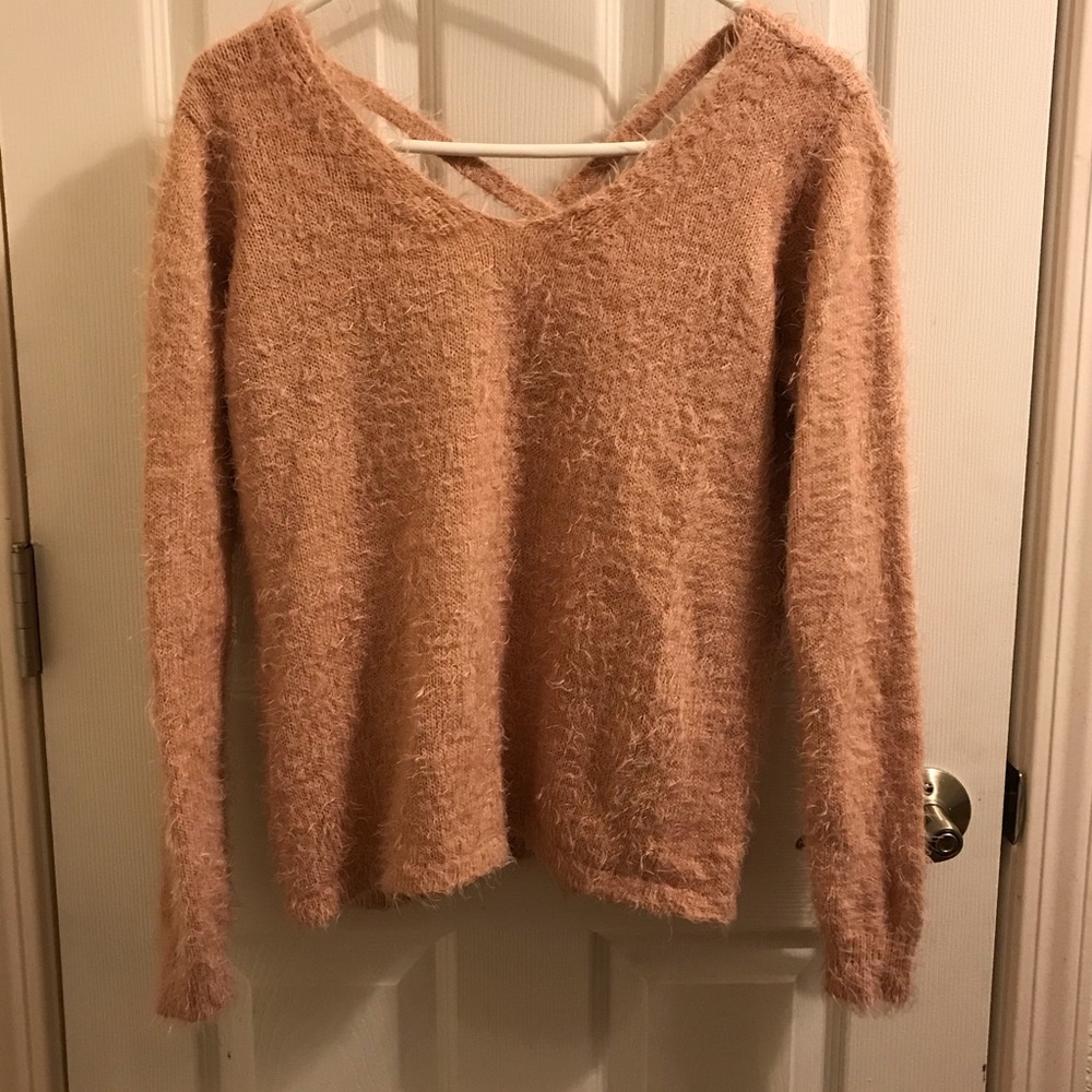 Blush Pink Fuzzy Sweater